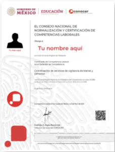 Certificado Oficial de Certificaciones en Competencias Laborales