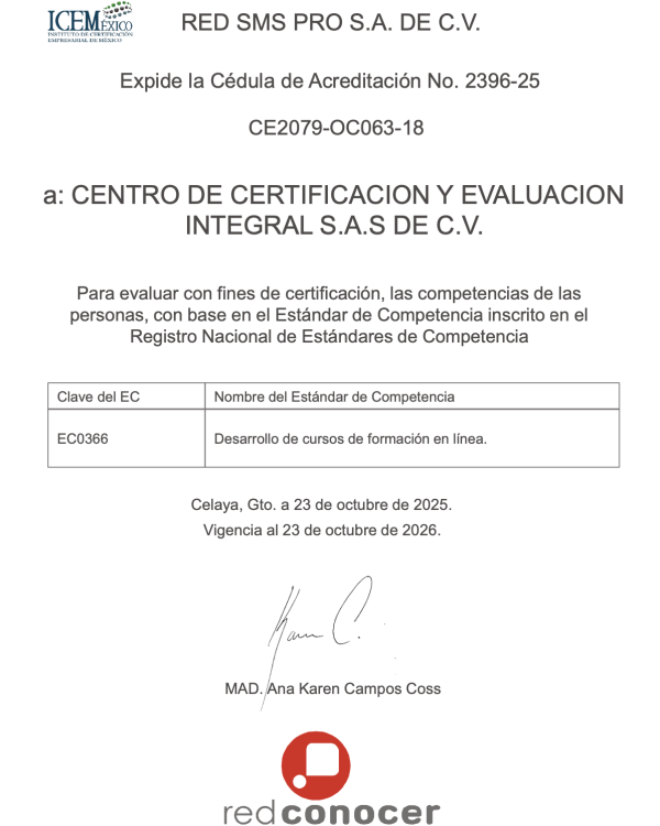 Certificación EC0366