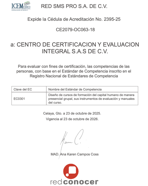 Certificación EC0301