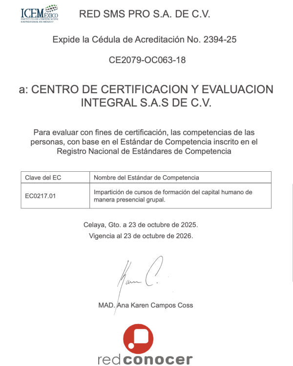 Certificación EC0217.01