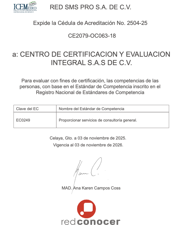 Certificación EC0249